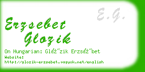 erzsebet glozik business card